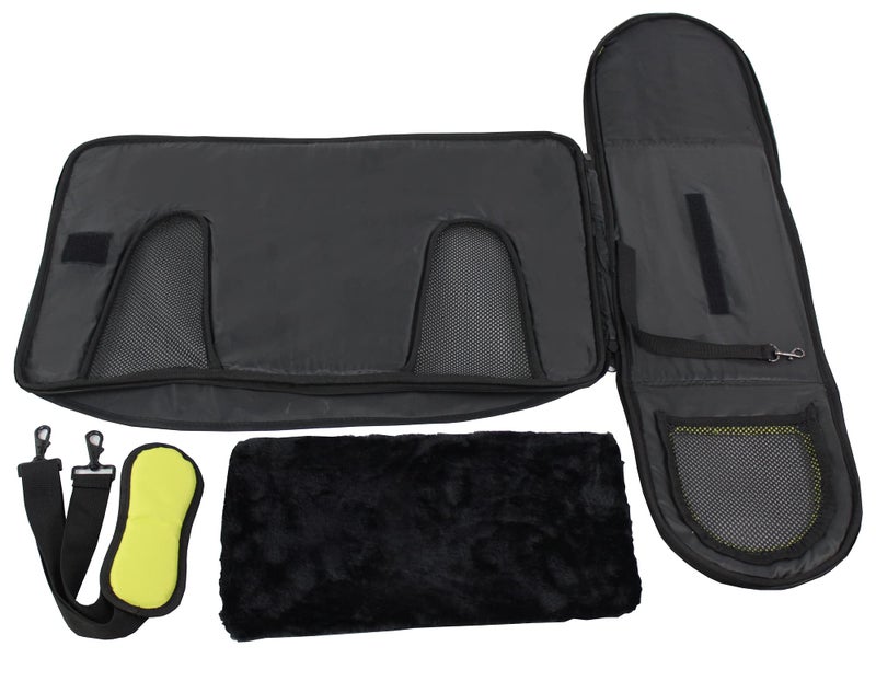 EliteField Deluxe Soft Pet Carrier (3 Year Warranty, Airline Approved), Multiple Sizes and Colors Available (18" L x 10" W x 11" H, Black+Lemon Green) - Image 3